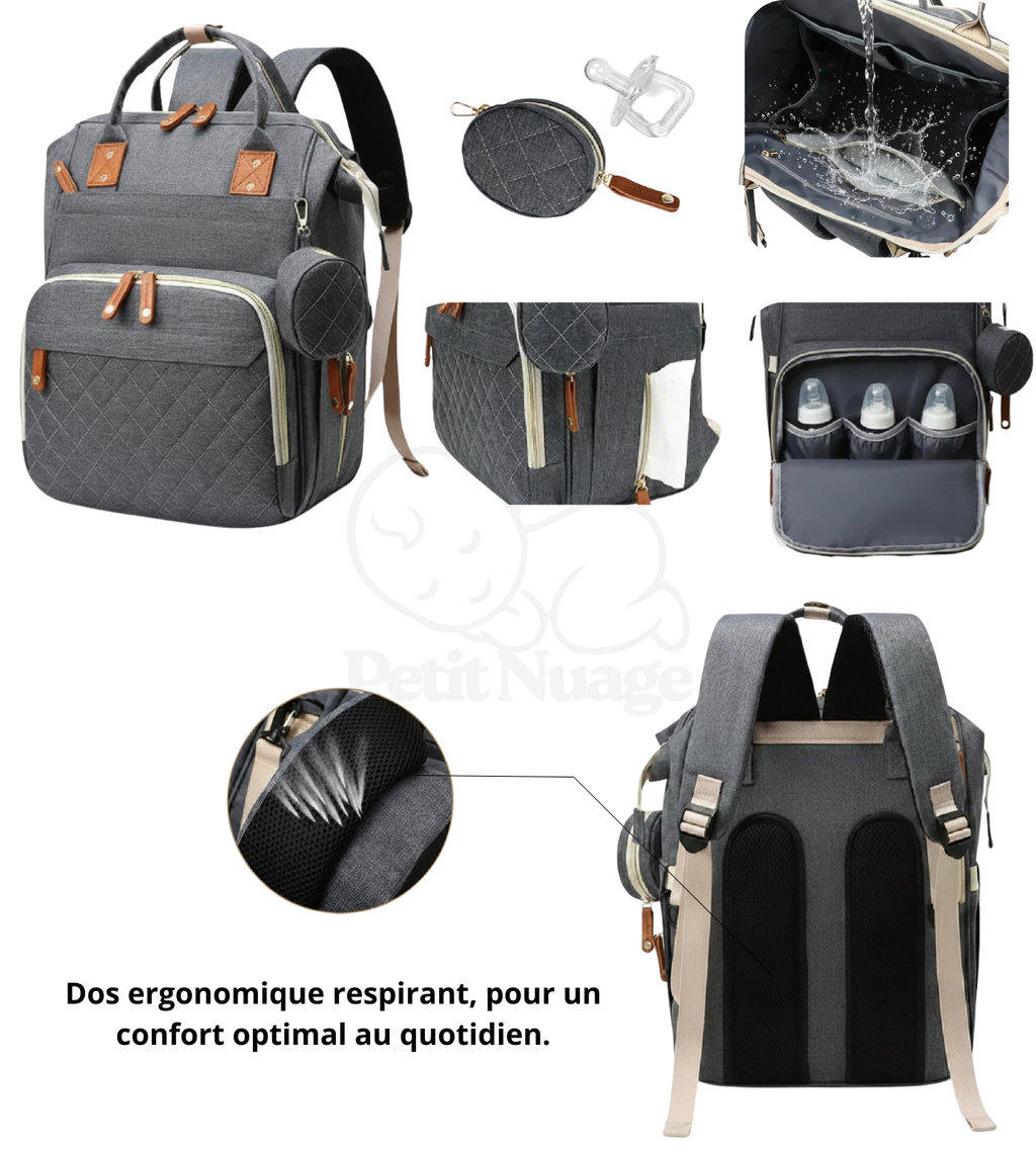 Sac à langer bébé imperméable grande capacité – multifonction sac à dos maternité Petit Nuage®