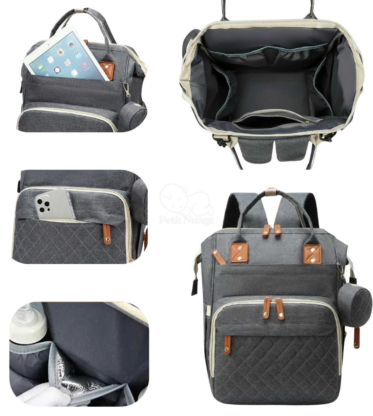 Sac à langer bébé imperméable grande capacité – multifonction sac à dos maternité Petit Nuage®