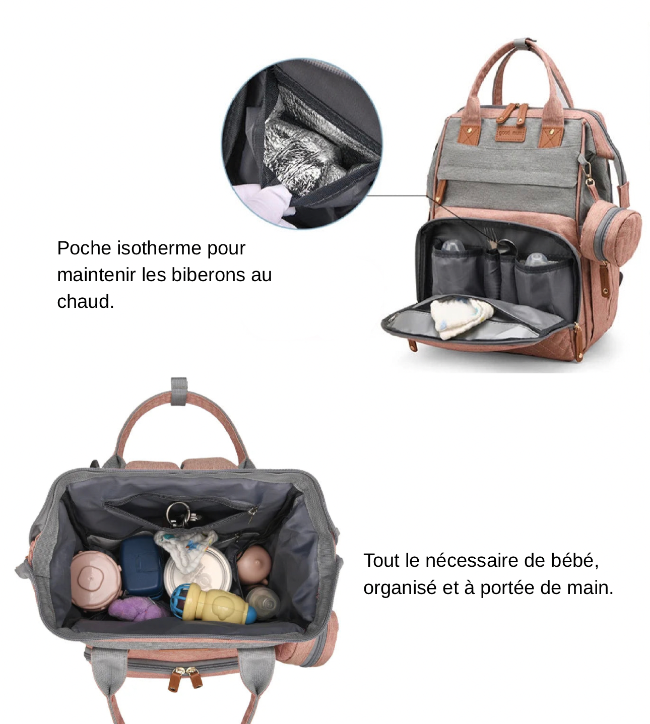 Sac à langer bébé – Collection Premium Petit Marin | Élégance & Confort – Petit Nuage©