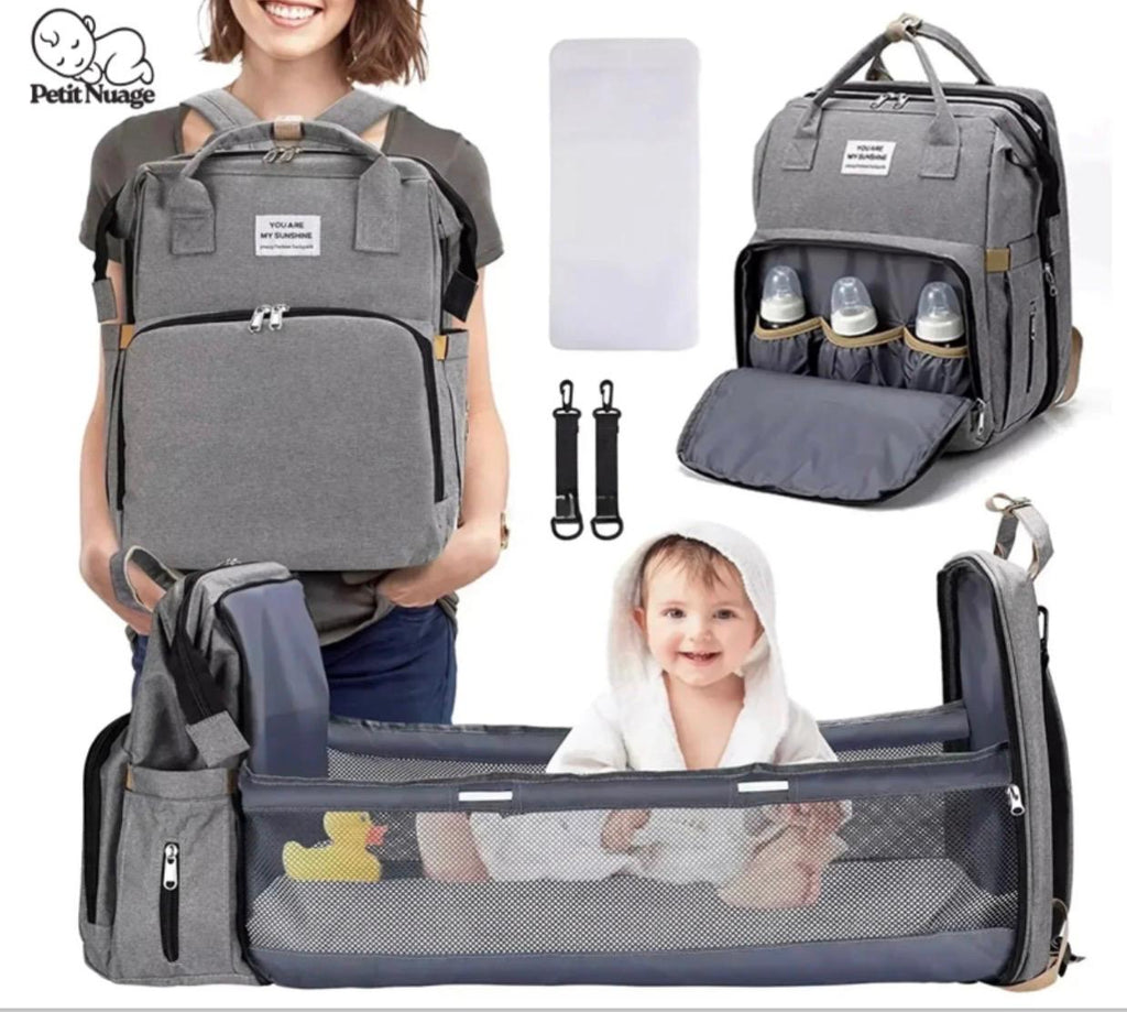 Sac à langer bébé PetitNuage© – Grande capacité & multi-fonction