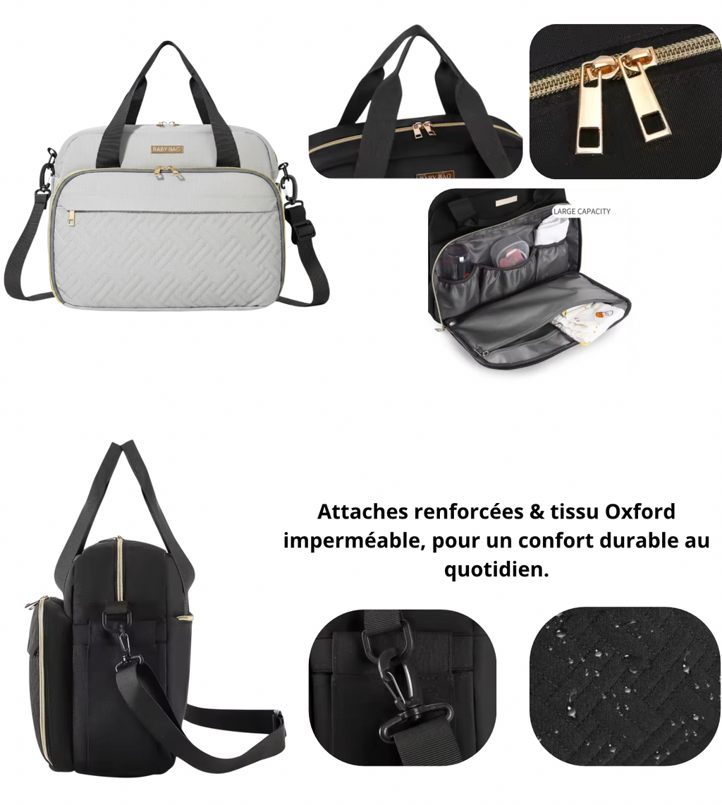 Sac à langer bébé bandoulière imperméable grande capacité – Petit Nuage®