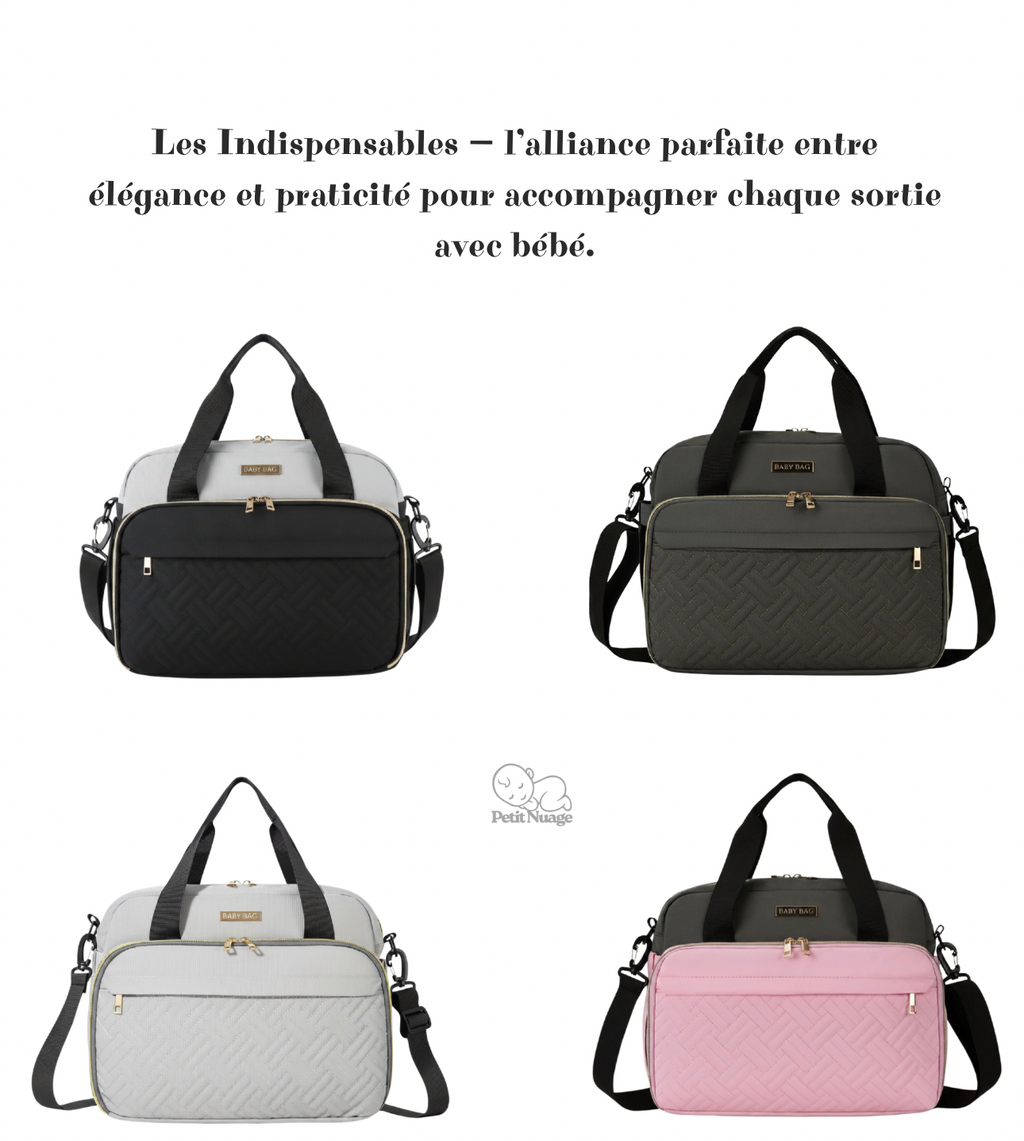 Sac à langer bébé bandoulière imperméable grande capacité – Petit Nuage®